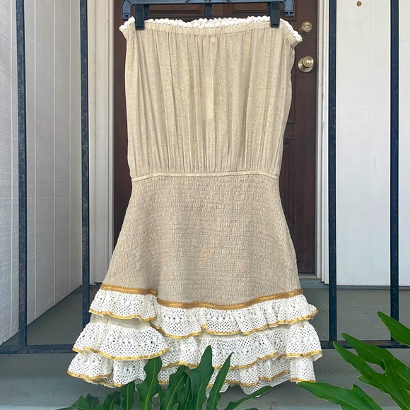 RAMY BROOKE Nala Smocked Mini Dress. - Picture 2 of 10